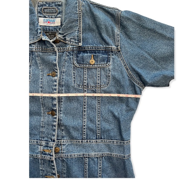 vintage raw jean jacket with button up front EL DORADO - Picture 5 of 8